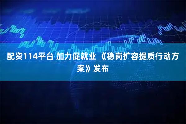 配资114平台 加力促就业 《稳岗扩容提质行动方案》发布